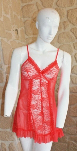 Nuisette En Jersey Et Dentelle Grande Taille - Grise Sleepwear By Leg Avenue 229462 29957
