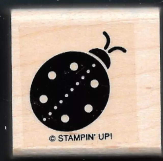 LADYBUG BEETLE Design Flying Insect LOVE NATURE Stampin Up! wood RUBBER STAMP