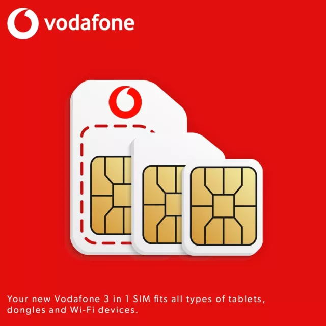 SIM CARD UFFICIALE UK VODAFONE Pay As You Go PAYG STANDARD MICRO NANO AFFARE