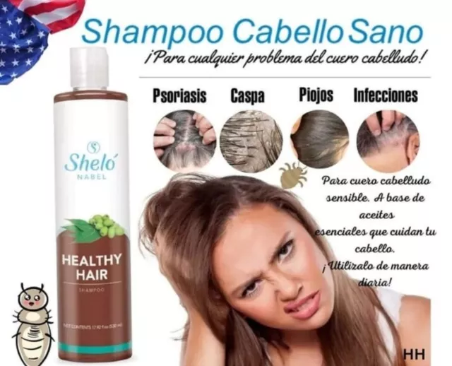 shampoo Healthy Hair Cabello  Sano Para Piojos,Caspa, Hongos,,shelo nabel