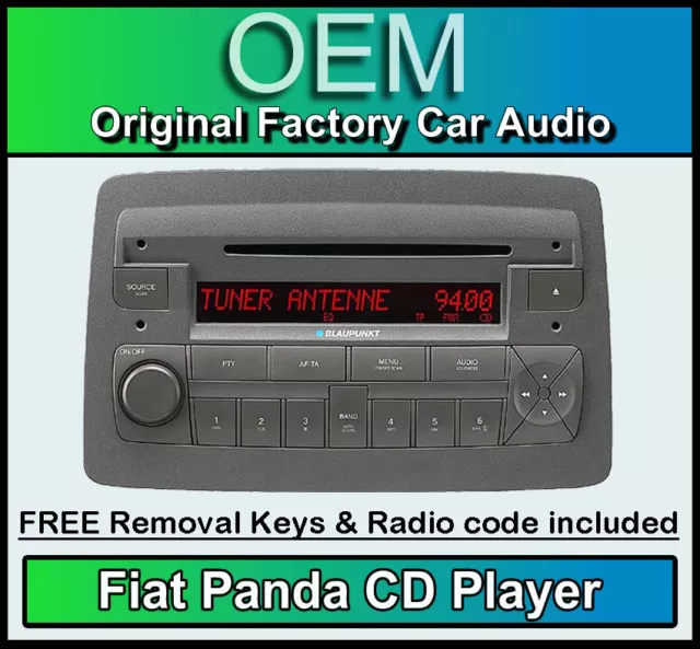 FIAT PANDA 169 Car Stereo Radio CD Player 7643385316 735360922  815BP338531240155 £91.36 - PicClick UK