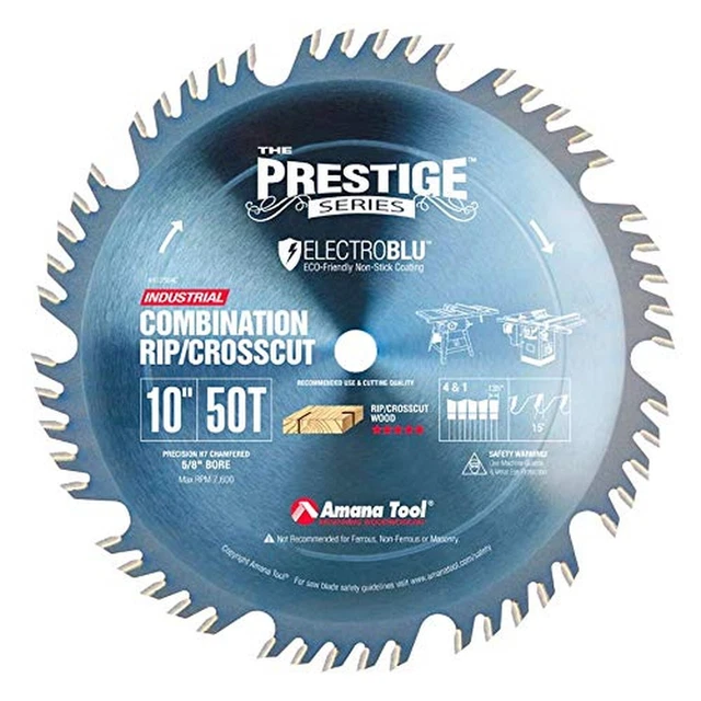 Amana Tool - 610504C Electro-BLU Carbide Tipped Combination Ripping & Crosscu...