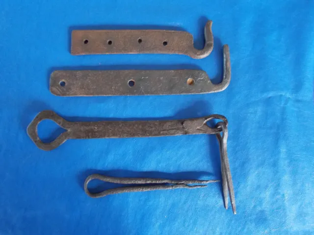 Antique Vintage Hand Forged Barn Shed Door Latch Hook Lock Set