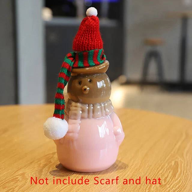 Christmas 400ml Transparent Drinking Bottle Cold Drink Milk Tea Juice Cup ql