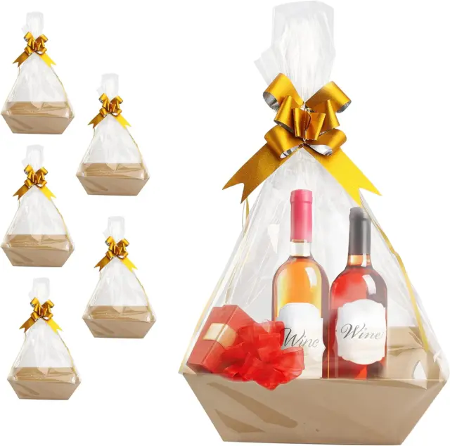 Bulk Baskets for Gifts Empty to Fill Gift Basket Kit- Small 8X10” Kraft Basket