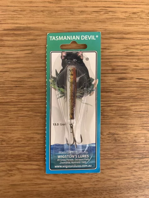 CARDED TASMANIAN DEVIL Brown Trout Number #46 13.5 Gram Lure Wigston's Lures  $18.00 - PicClick AU