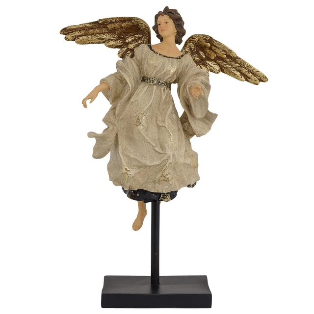 Escultura ángel figura decoración piedra artificial estilo antiguo