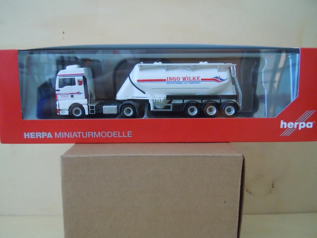 Herpa 085410 MAN TGS TN LKW Modell 1:87 – Weiß, Bausatz, Originalverpackung