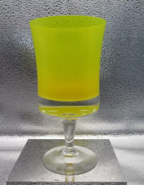 One  Lemon Canary Water Wine Glass