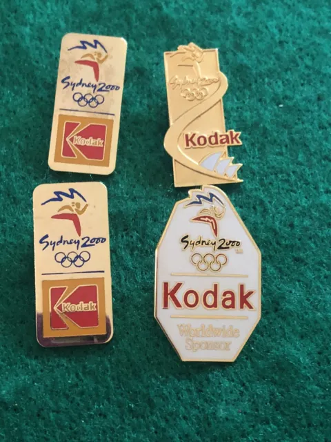 Sydney 2000 Olympic Games KODAK WORLDWIDE SPONSOR 4 Pin’s SOCOG 1996/1998 Trofe