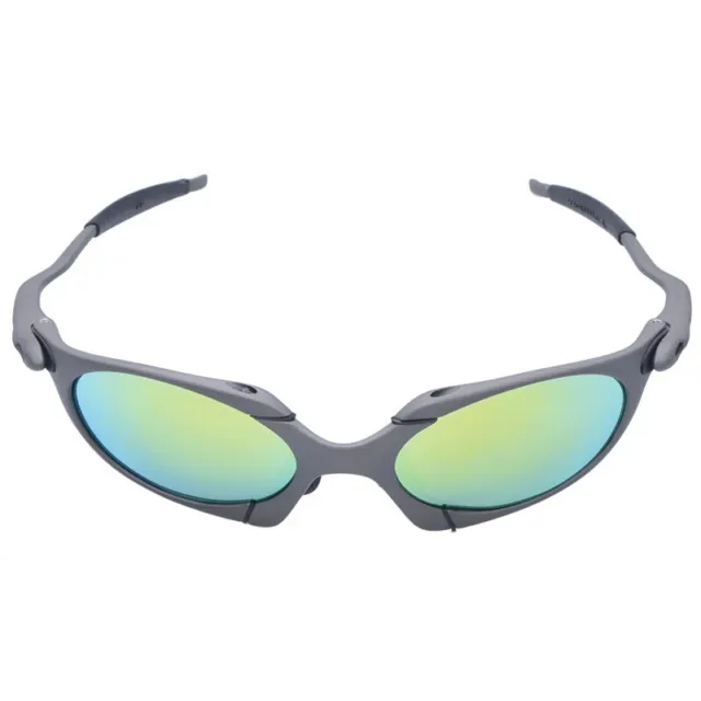 MTB Polarized Iridium Round Sunglasses Madman Metal Frame Running Sports Glasse