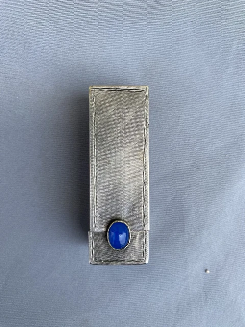 Porta Labial D’ Época de Plata 800 Con Piedra Dura