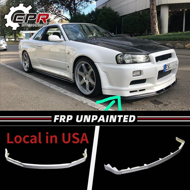 For Nissan Skyline R34 GTR FRP Fit OE Standard Bumper Front Middle Lip BodyKits For Nissan Skyline R34 GTR FRP Fit OE Standard Bumper Front Middle Lip BodyKits
