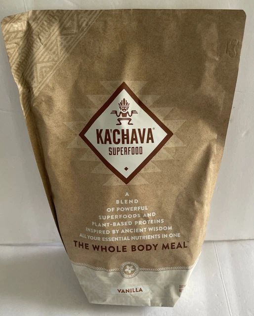 Superalimento Ka'Chava - Comida de todo el cuerpo - A base de plantas - VAINILLA 31,75 oz - NUEVO