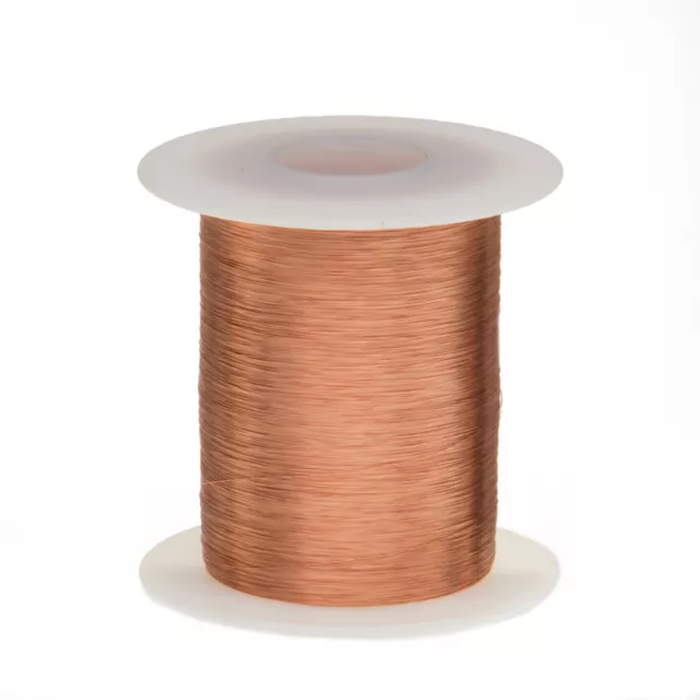 34 AWG Gauge Enameled Copper Magnet Wire 2 oz 1011' Length 0.0069" 155C Natural