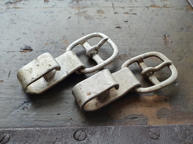 German WW2 Original Uniform Leather Equipment Y-STRAPS & Backpack Hooks /D&C oLc