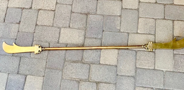 Vintage Brass Double Bladed Fighting Stick Sword 57"