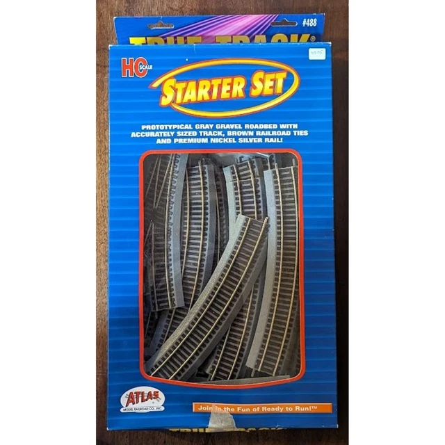 ATLAS MODEL RAILROAD TrueTrack HO Train Starter Set 24 Pc + Connectors