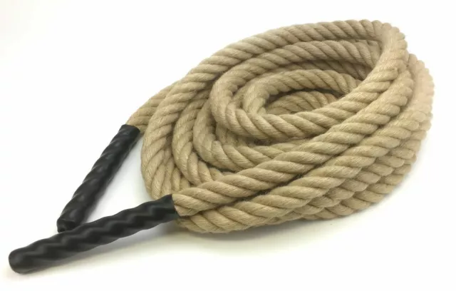 32mm Natural Battling Skipping Rope, Battle Rope, Exercise Ropes x 3 Metres