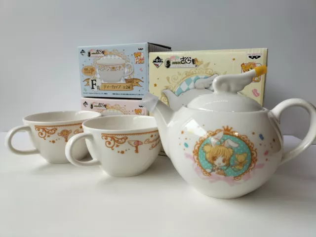 Cardcaptor Sakura Tea Cup Teapot SET BANPRESTO Ichiban Kuji set of 3 mag NEW