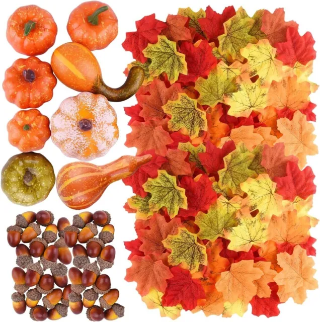 Job lot of 20 packs of 48 Pcs Autumn Fall Decorations, Min Artificial Pumpkins