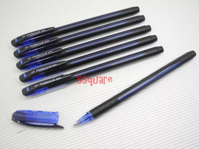 6 x Uni-Ball Jetstream SX-101 1.0mm Medium Quick Drying Rollerball Pens, Blue