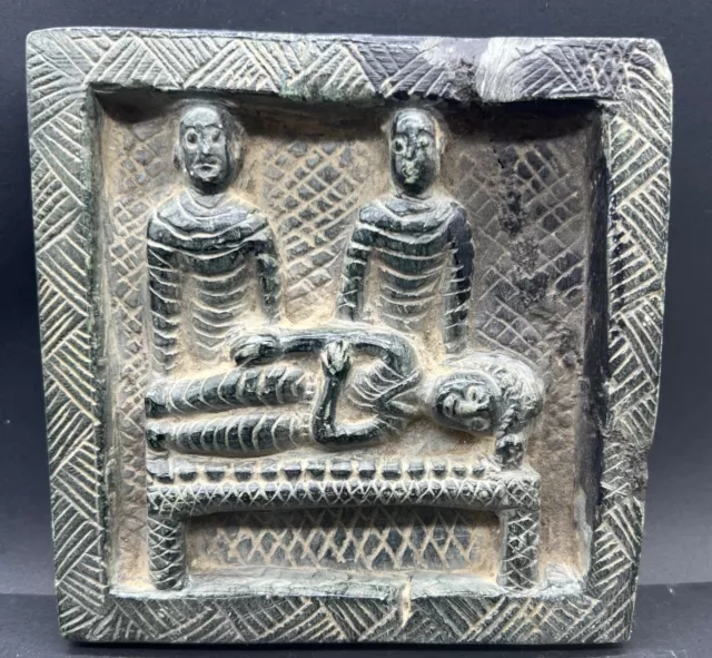 Lotus Ancient Old Gandhara Art From Central Asian Buddha Died Body Story Tile Pa