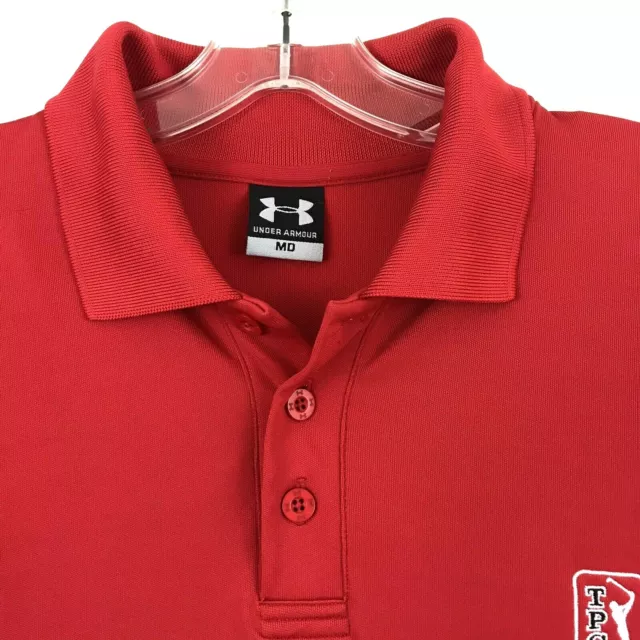 UNDER ARMOUR TPC Sugarloaf Mens Golf Polo Shirt Size M Red $19.99 ...