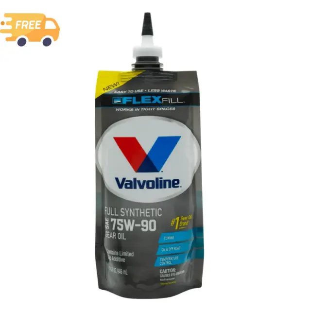 Valvoline Flex Fill SAE 75W-90 Full Synthetic Gear Oil 1 QT Squeeze Pouch