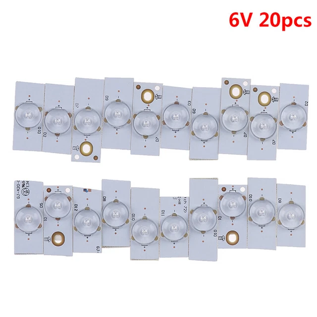 20 X 6V SMD Lamp Beads with Optical Lens Fliter for 32-65 inch LED TV Repair  ❤-
