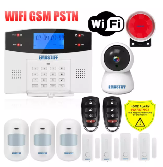Wifi GSM Pstn Alarmanlage Kabellos & Verkabelt Detektoren Alarm Smart Heim