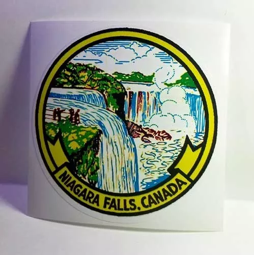 Niagara Falls Canada Vintage Style Travel Decal / Vinyl Sticker, Luggage Label