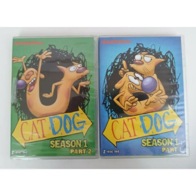 Lot Of 2 Nickelodeon CatDog DVDs- Season 1 Part 1 & 2 New Sealed