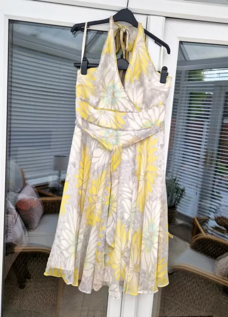 COAST STUNNING YELLOW BLACK Size 12 Dress Wedding Races Bnwt 28.99 PicClick UK