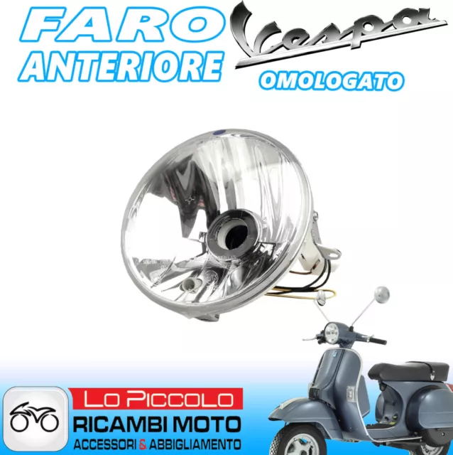 Faro Anteriore Originale Alogeno Vespa 125 150 200 Px Millenium Freno A Disco