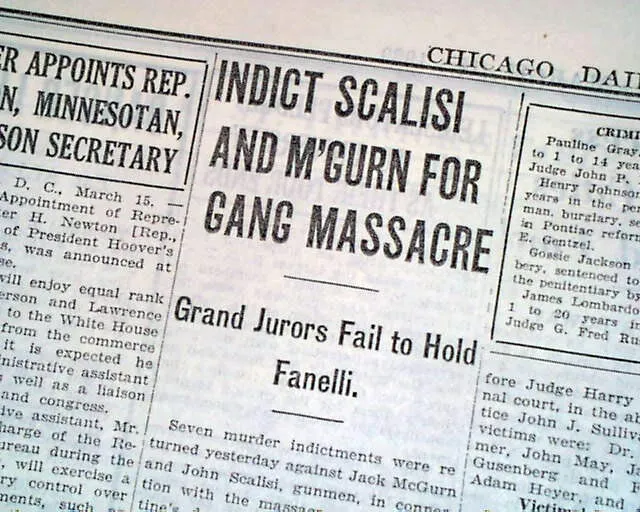 Best ST. VALENTINE'S DAY Bugs Moran Chicago Gangster War ARRESTS 1929 Newspaper