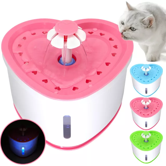 LED USB Automatic Electric Pet Water Fountain Dog/Cat Drinking Dispenser/Filter