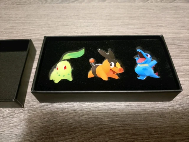 POKÉMON LEGENDS ZA Official Pin Set Chikorita Tepig Totodile Preorder ...