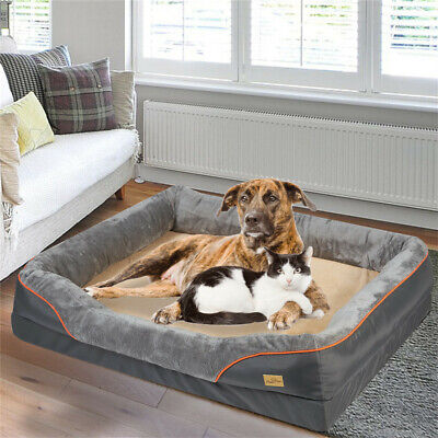Orthopedic Dog Bed Waterproof Memory Foam Pet Sofa Mattress Nonskid Bottom Couch