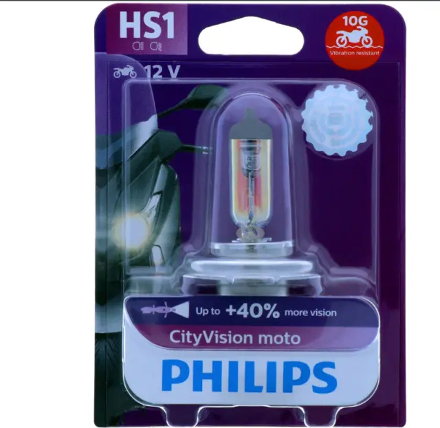 HS1 PHILIPS CityVision moto - 40% in più luce effetto resistente alle vibrazioni NEW