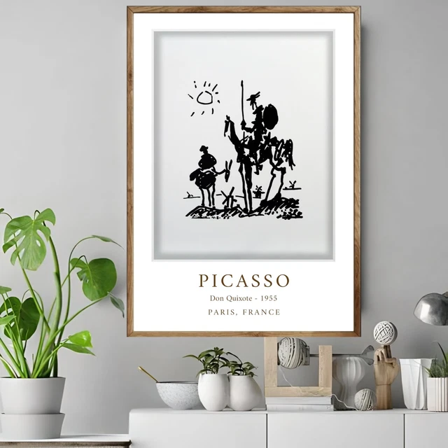 Don Quixote Pablo Picasso Exhibition Vintage Print Reproduction Poster / Canvas