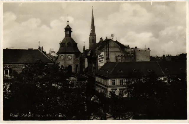 CPM AK Plzen Pohled na vnitrni mesto CZECHOSLOVAKIA (619298)