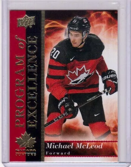 MICHAEL McLEOD 18/19 Team Canada Juniors Rookie Program of Excellence #POE-4