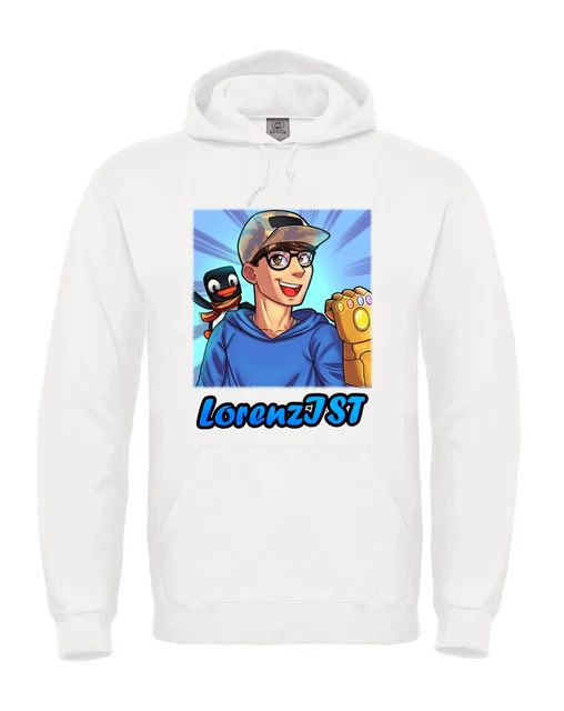 FELPA CON CAPPUCCIO youtuber di LORENZIST v2 bambino bambina EUR