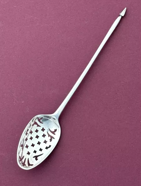 GEORGIAN English Sterling Silver MOTE Spoon with Crest