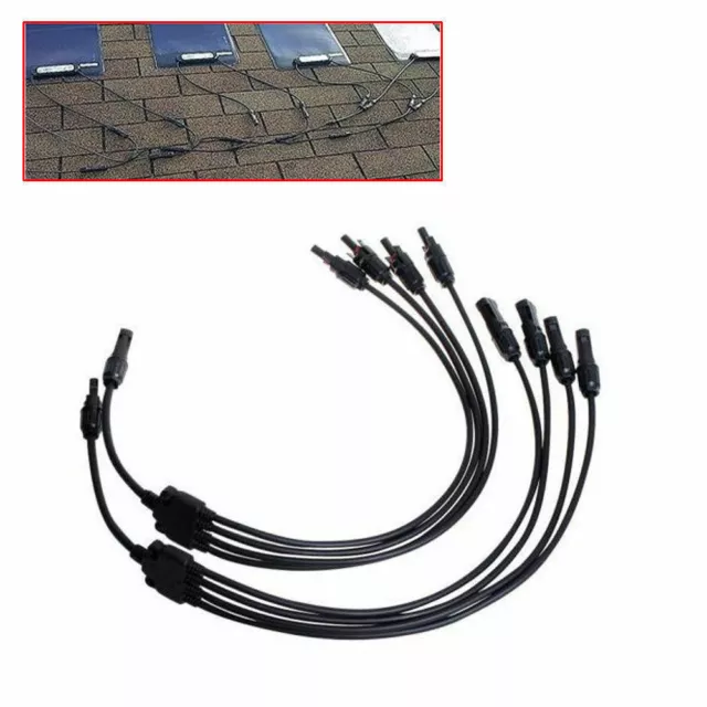 1 to 4 Type Portable Y Shape Solar Style Branch Panel Cable Wire Connector New