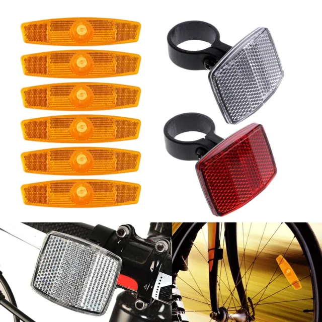 Réflecteur de jante orange lot de 2 roue de vélo ville sécurité