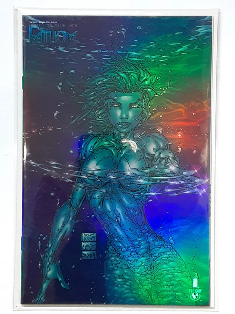 Fathom #9 Holofoil Variant 1999 Untouched Michael Turner Image Top Cow Aspen Vf+
