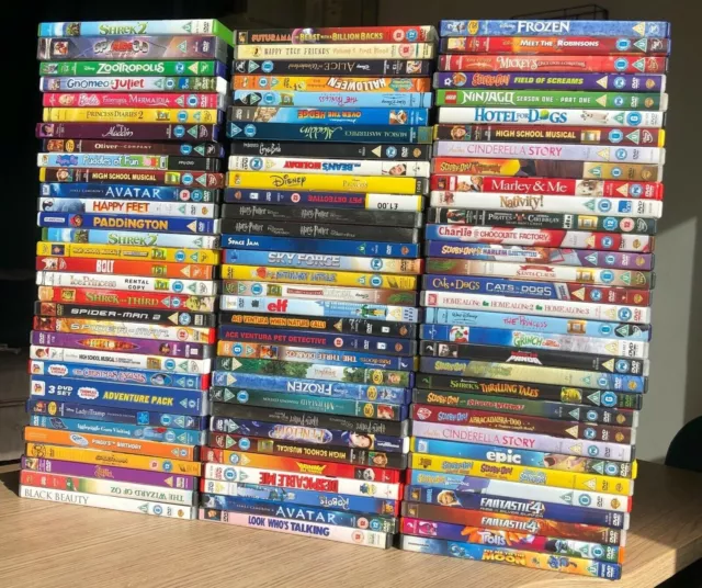 Wholesale 50 Children's Kids cartoon movies DVD's | Job Lot | NEXT DAY DELIVERY 2