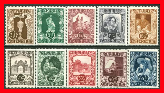Austria Semi-postal Stamps Scott B208-B217, Mint Complete Set!! A197a